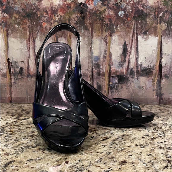 Etienne Aigner Shoes - Etienne Aigner Black Cross-Strap Heels